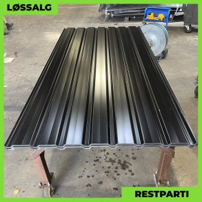 Trapez MVP 20/100 - Restparti - 2360 mm - 0,5 mm - Sort