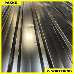 Trapezplade MVP 20/100 - 2. sortering - 21 stk. af 1000-6800 mm - Sort - 100,6m