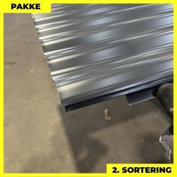 Sinus 18 - 2. sortering - 4 stk. af 3430-3500 mm - Antracitgr� - 14,8 m�
