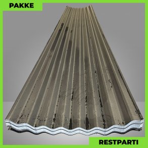 Sinus 35 m/ dug - Restparti - 15 stk. af 1500-6000 mm - Mat Sort - 57,9 m²