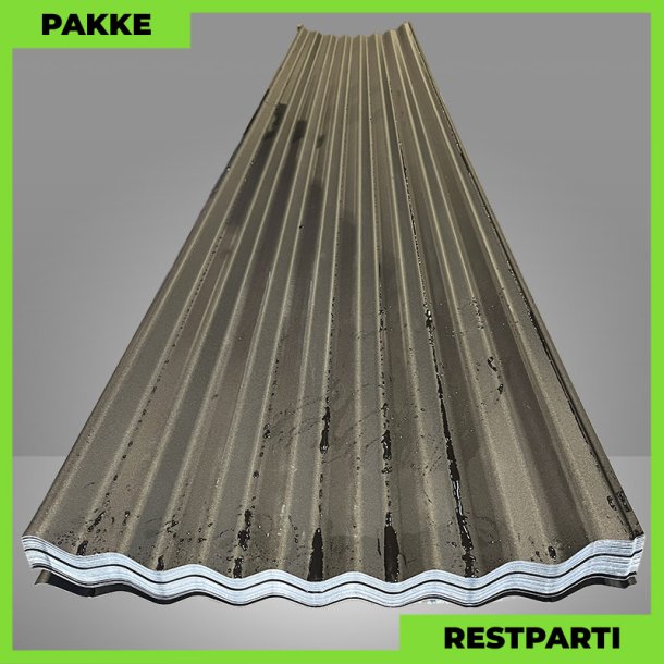 Sinus 35 m/ dug - Restparti - 15 stk. af 1500-6000 mm - Mat Sort - 57,9 m