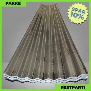 Sinus 35 m/ dug - Restparti - 15 stk. af 1500-6000 mm - Mat Sort - 57,9 m�