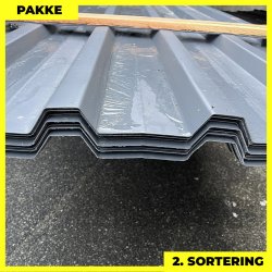 Trapezplade MTP 35 m/ dug - 2. sortering - 21 stk. af 3000 mm - Antracitgr� - 63 m�