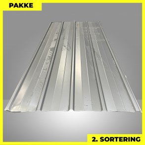 Pandeplade MTP 20/220 - 2. sortering - 5 stk. af 2750 mm - Mrk Silver - 14,8 m²