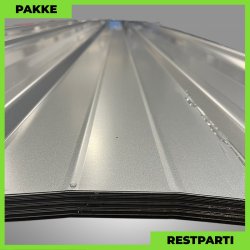 Pandeplade MTP 20/220 - Restparti - 28 stk. af 4150 mm - 0,5 mm - Mrk Silver - 125,4 m