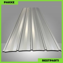 Pandeplade MTP 20/220 - Restparti - 28 stk. af 4150 mm - 0,5 mm - Mrk Silver - 125,4 m