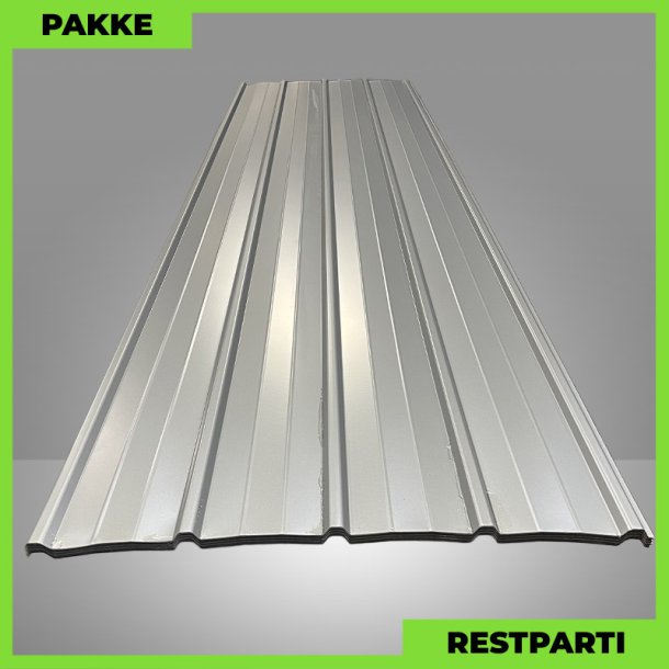 Pandeplade MTP 20/220 - Restparti - 28 stk. af 4150 mm - 0,5 mm - Mrk Silver - 125,4 m