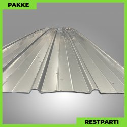 Pandeplade MTP 20/220 - Restparti - 7 stk. af 5500 mm - 0,5 mm - Mrk Silver - 41,5 m
