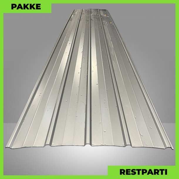 Pandeplade MTP 20/220 - Restparti - 7 stk. af 5500 mm - 0,5 mm - Mrk Silver - 41,5 m