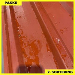 Trapezplade MTP 20/100 - 2. sortering - 10 stk. af 2000-5430 mm - Mrkerd - 32,5 m