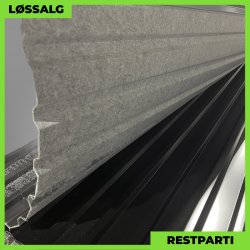 Trapezplade MTP 21 m/ dug - Restparti - 3250 mm - 0,5 mm - Sort