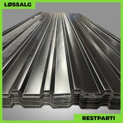 Trapezplade MTP 21 m/ dug - Restparti - 3250 mm - 0,5 mm - Sort