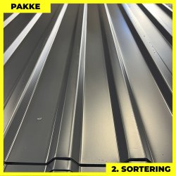 Trapezplade MTP 21 - 2. sortering - 6 stk. af 5740 mm - Grafitgr� - 35,6 m�