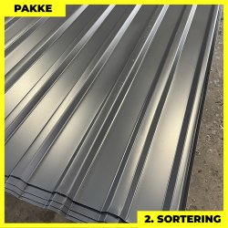 Trapezplade MTP 21 - 2. sortering - 6 stk. af 5740 mm - Grafitgr� - 35,6 m�