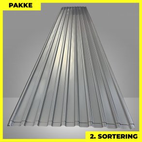 Trapezplade MTP 21 - 2. sortering - 6 stk. af 5740 mm - Grafitgr� - 35,6 m�