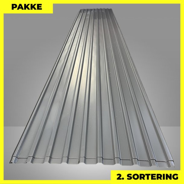 Trapezplade MTP 21 - 2. sortering - 6 stk. af 5740 mm - Grafitgr� - 35,6 m�