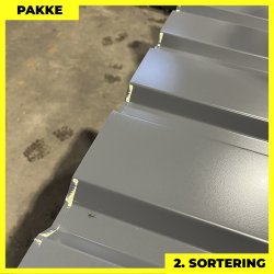 Trapezplade MVP 20/100 - V�g - 2. sortering - 14 stk. af 3050 mm - Grafitgr� - 45,9�m�