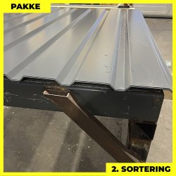 Trapezplade MVP 20/100 - V�g - 2. sortering - 7 stk. af 1500 mm - Grafitgr� - 11,2�m�