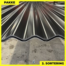 Sinus 35 m/ dug - 2. sortering - 16 stk. af 5100 mm - Sort - 81,6 m�