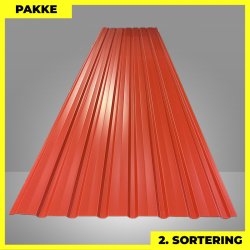 Trapezplade MVP 20/100 - V�g - 2. sortering - 5 stk. af 4650 mm - Svenskr�d - 24,9�m�