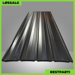 Pandeplade MTP 20/220 - Restparti - 3000 mm - 0,5 mm - Sort