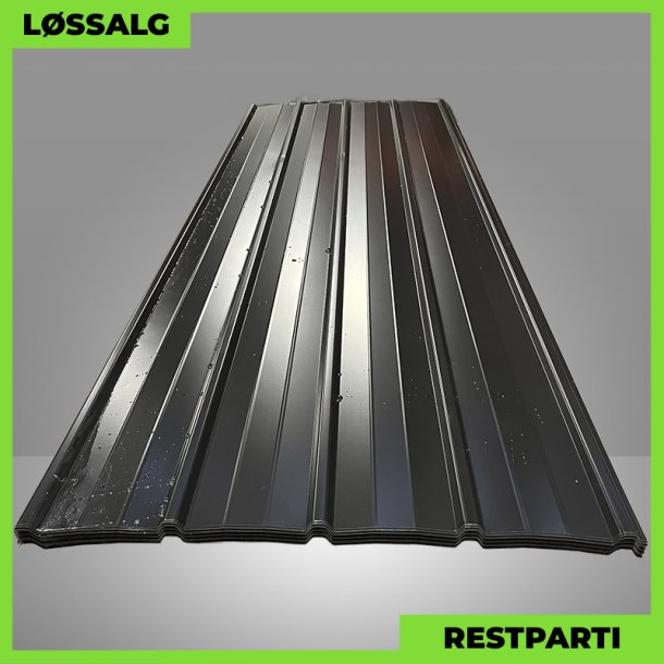 Pandeplade MTP 20/220 - Restparti - 3000 mm - 0,5 mm - Sort