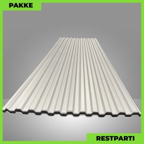 Trapezplade MTP 20 - Restparti - 20 stk. af 4100 mm - 0,6 mm - Mat Silver - 82 m&sup2;