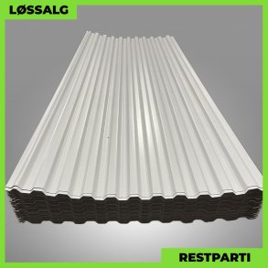 Trapezplade MTP 20 m/ dug - Restparti - 3000 mm - 0,5 mm - Lysegr�