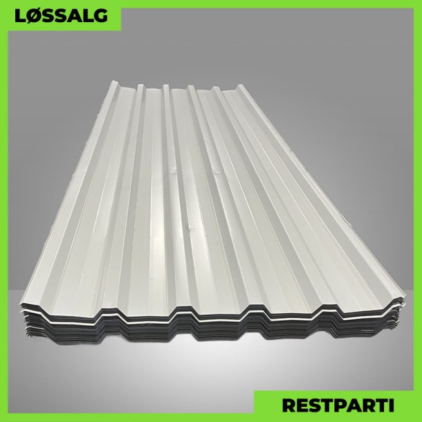 Trapezplade MTP 20 m/ dug - Restparti - 3000 mm - 0,5 mm - Lysegr�