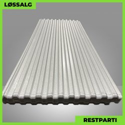 Trapezplade MTP 20 - Restparti - 3000 mm - 0,5 mm - Aluzink