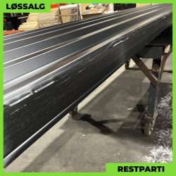 Trapezplade MTP 35 m/ dug - Restparti - 5000 mm - 0,5 mm - Mat Sort