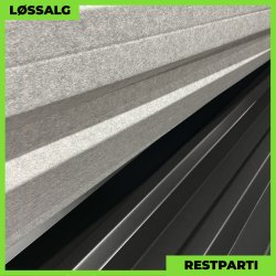 Trapezplade MTP 35 m/ dug - Restparti - 5000 mm - 0,5 mm - Mat Sort