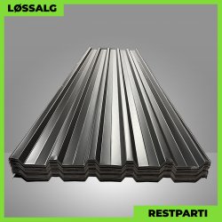 Trapezplade MTP 35 m/ dug - Restparti - 5000 mm - 0,5 mm - Mat Sort