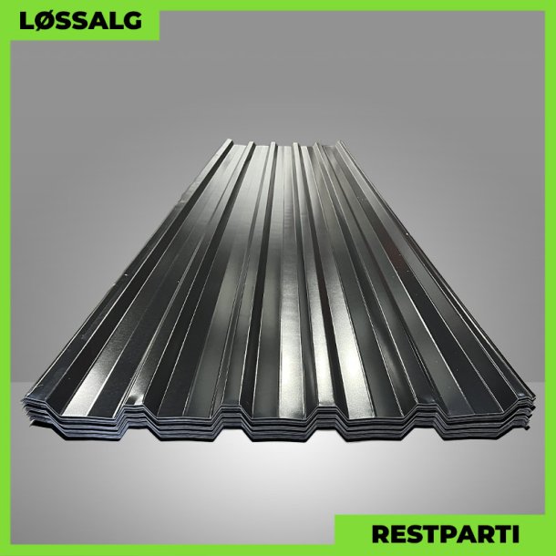 Trapezplade MTP 35 m/ dug - Restparti - 5000 mm - 0,5 mm - Sort