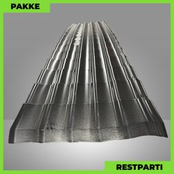 Teglstensprofil Elegant - Restparti - 45 stk. af 5800 mm - 0,5 mm - Sort - 261 m&sup2;