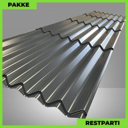 Sinus 35 m/ markering - Restparti - 20 stk. af 4430 mm - 0,5 mm - Antracitgr� - 89,4 m�