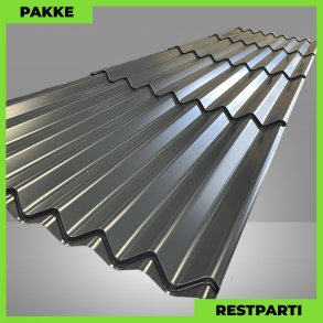 Sinus 35 m/ markering - Restparti - 20 stk. af 4430 mm - 0,5 mm - Antracitgr� - 89,4 m�