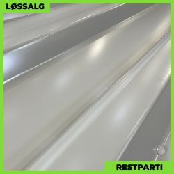 Trapezplade MTP 35A m/ dug - Restparti - 6100 mm - 0,5 mm - Lysegr�