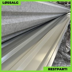 Trapezplade MTP 35A m/ dug - Restparti - 6100 mm - 0,5 mm - Lysegr�