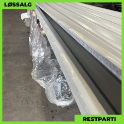 Trapezplade MTP 35A m/ dug - Restparti - 6100 mm - 0,5 mm - Lysegr�