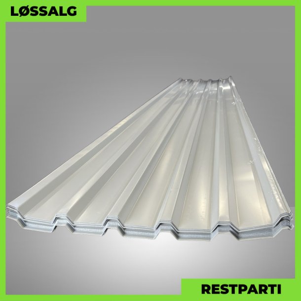 Trapezplade MTP 35A m/ dug - Restparti - 6100 mm - 0,5 mm - Lysegr�