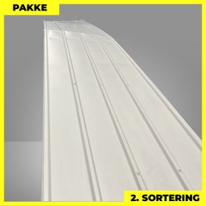 Pandeplade MTP 20/220 - 2. sortering - 7 stk. af 6700 mm - Mat Lysegr� - 50,6 m�