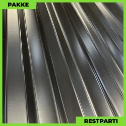 Trapezplade MTP 20 m/ dug - Restparti - 4 stk. af 6000 mm - 0,5 mm - Sort - 24 m�