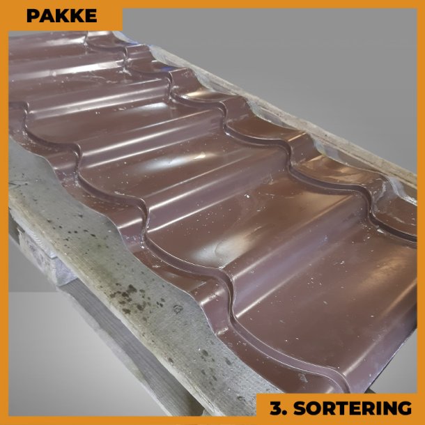 Teglstensprofil Eva Panna - 3. sortering - 126 stk. af 470 mm - Brun - 65,1 m�