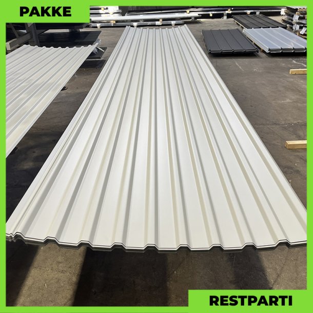 Trapezplade MTP 21 m/ dug - Restparti - 11 stk. af 5500 mm - Zinkgr - 62,6 m