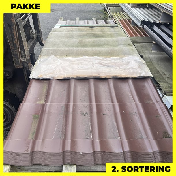 Teglstensprofil Eva - 2. sortering - 51 stk. af 3280 mm - Brun - 184 m