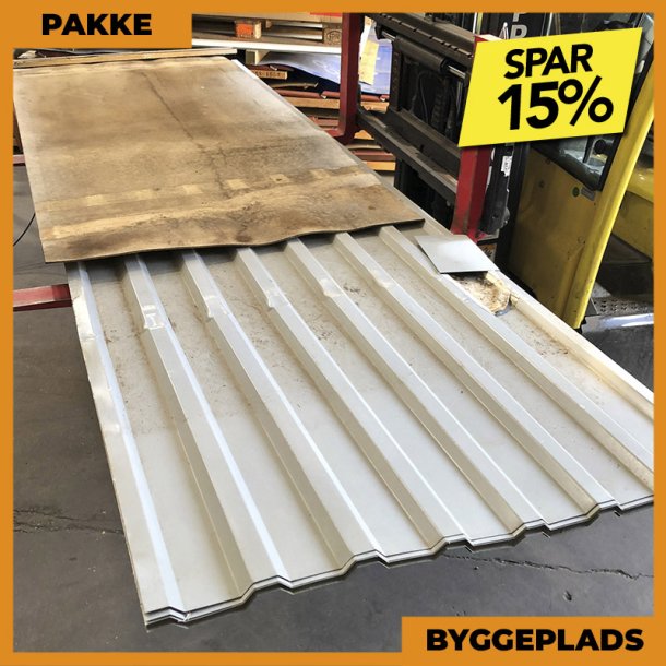 Trapez MVP 18 - Byggepladsplader - 22 stk. af 3000 - Forskellige farver - 52,8 m