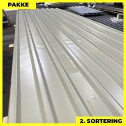  Trapez MTP 18 - 2. sortering - 14 stk. af 5000 mm - Lysegr - 74,9 m&sup2;