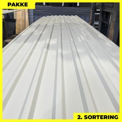  Trapez MTP 18 - 2. sortering - 14 stk. af 5000 mm - Lysegr - 74,9 m&sup2;