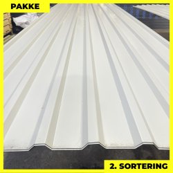  Trapez MTP 18 - 2. sortering - 14 stk. af 5000 mm - Lysegr - 74,9 m&sup2;